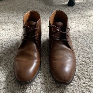 Men’s Guess Brown Faux Leather Shoes -Size 9.5